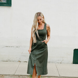 Adelyn Rae Kensley Vegan Suede Midi