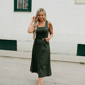 Adelyn Rae Kensley Vegan Suede Midi