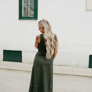 Adelyn Rae Kensley Vegan Suede Midi