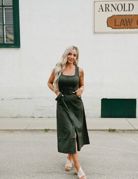 Adelyn Rae Kensley Vegan Suede Midi