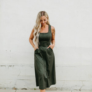 Adelyn Rae Kensley Vegan Suede Midi