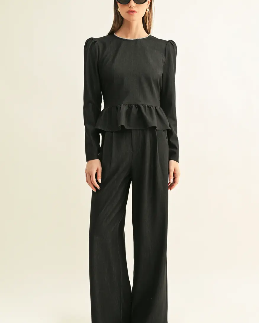 Adelyn Rae Miley Pleat Chambray Pant