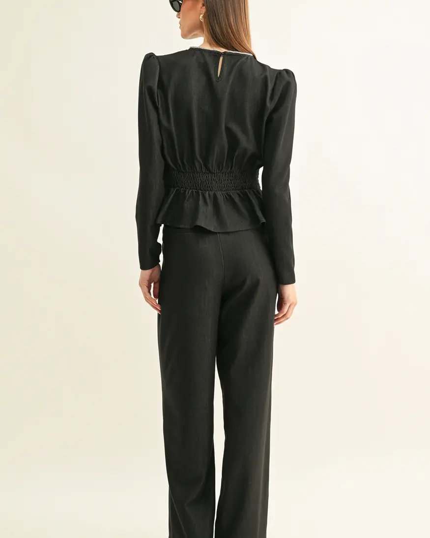 Adelyn Rae Miley Pleat Chambray Pant