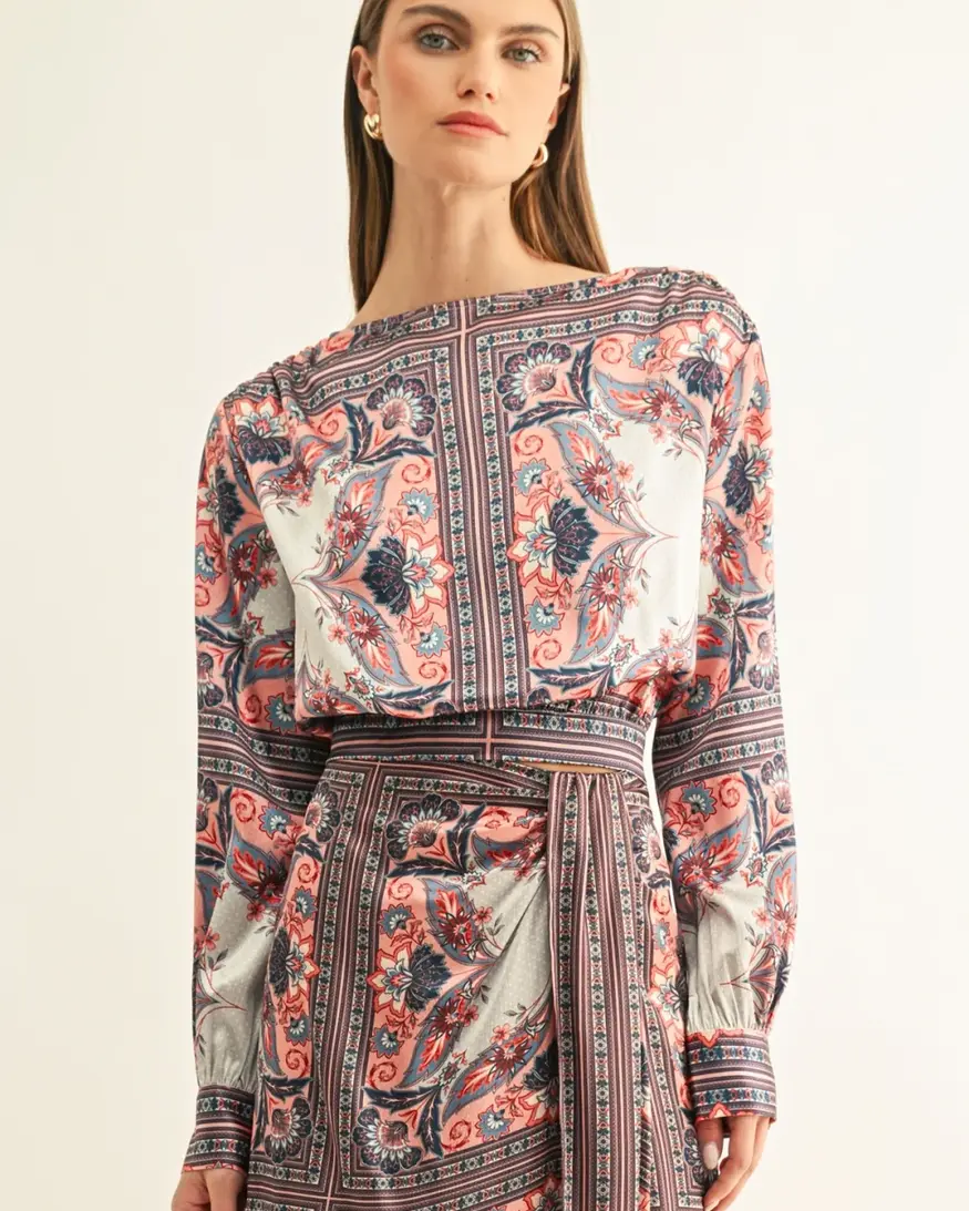 Adelyn Rae Niko Boat Neck Top