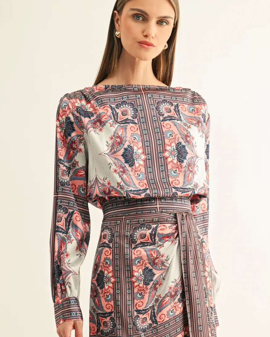 Adelyn Rae Niko Boat Neck Top