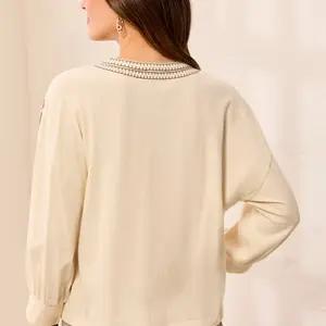 Tribal Chesa Notch Collar Top