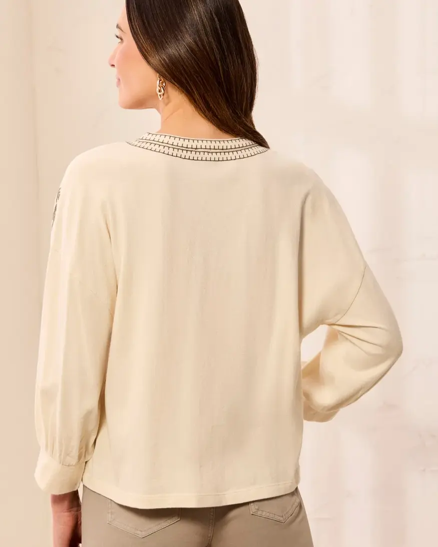 Tribal Chesa Notch Collar Top