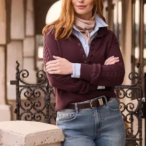 Tribal Chea Cable Polo Sweater
