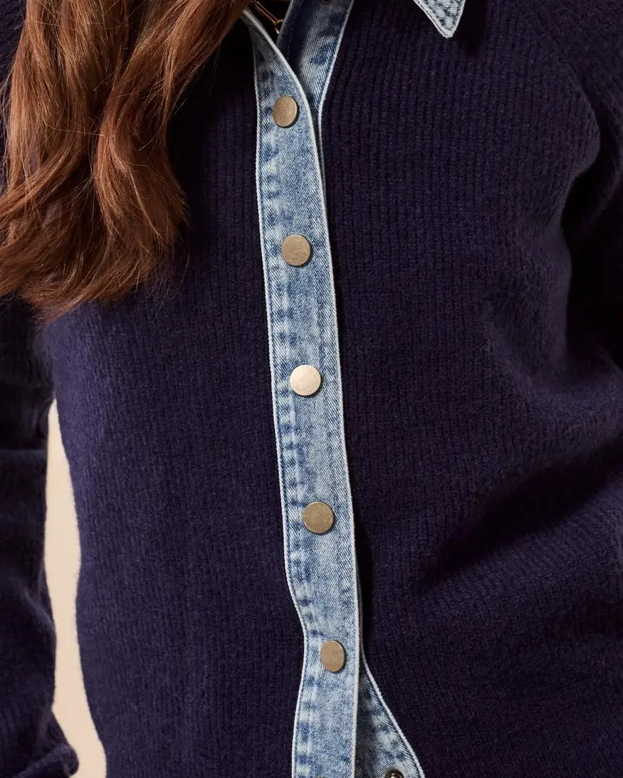 Tribal Crina Mixed Media Sweater Jkt