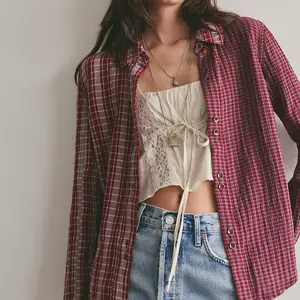 Free People Benny Slim Plaid