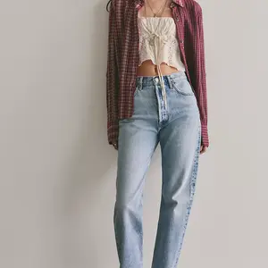 Free People Benny Slim Plaid