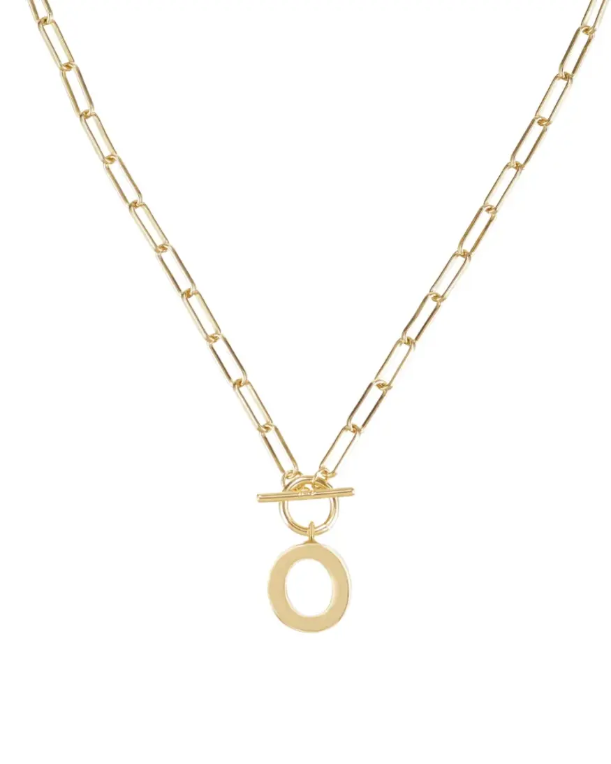 Natalie Wood Designs Toggle Initial Necklace