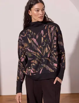 Tribal Chantana Printed Mock Neck