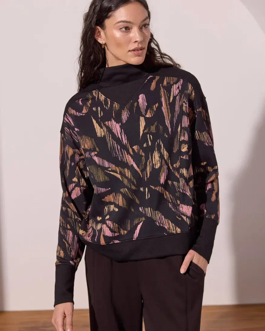 Tribal Chantana Printed Mock Neck