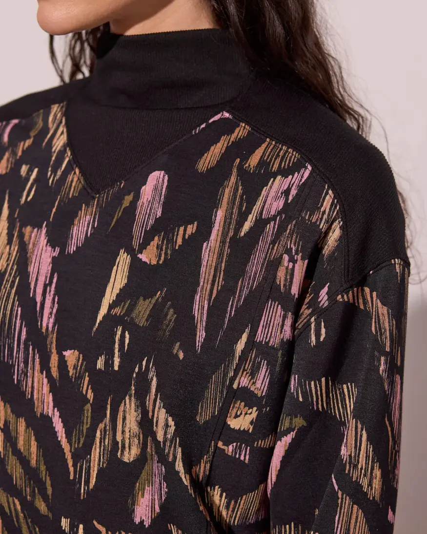 Tribal Chantana Printed Mock Neck