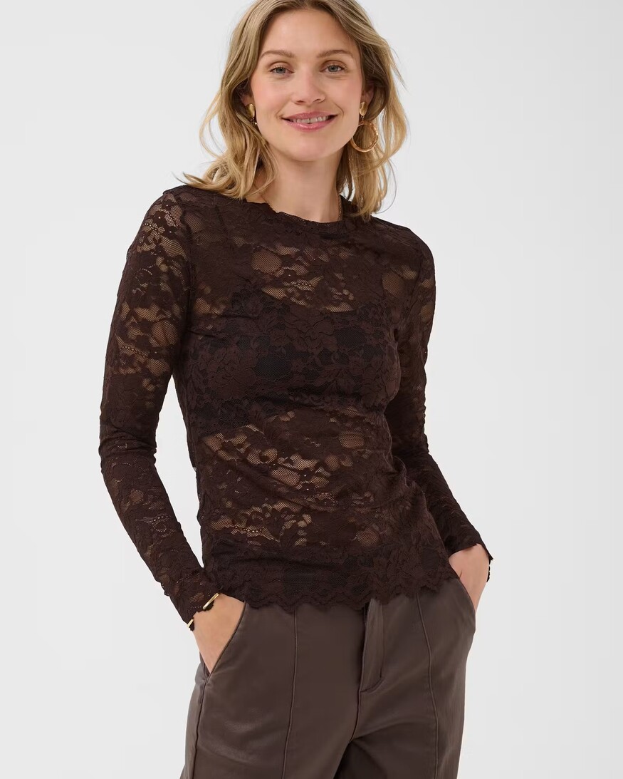 Cream Pitia Lace LS