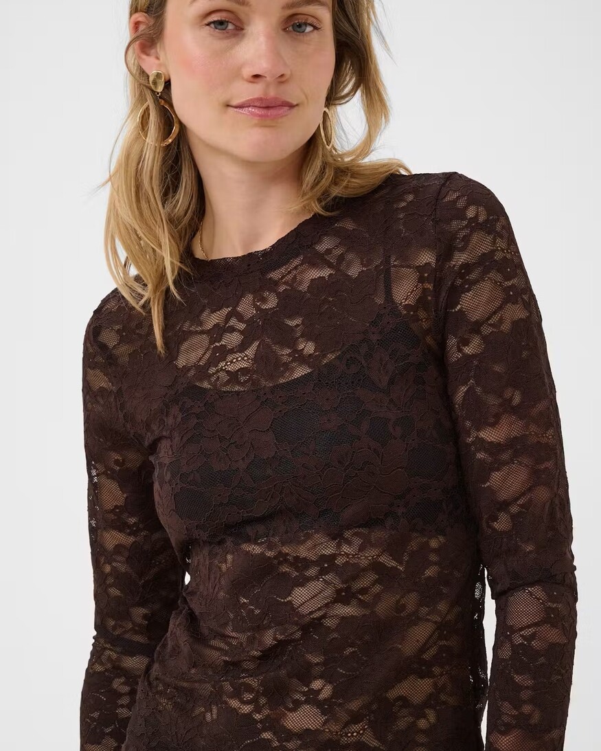 Cream Pitia Lace LS