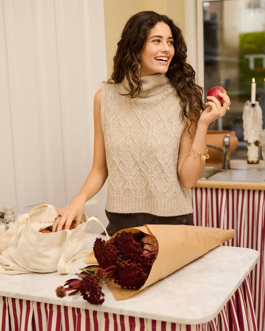 Cream Elsie Knit Slipover