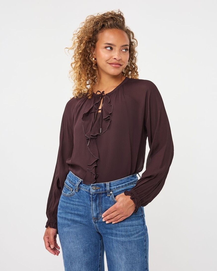 Esqualo Kayce Ruffle Blouse