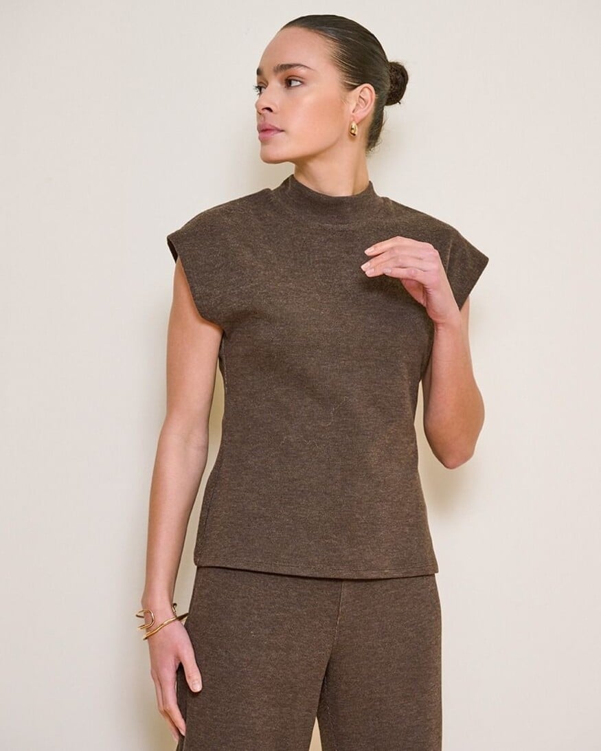 Esqualo Kyler Slvless Mockneck