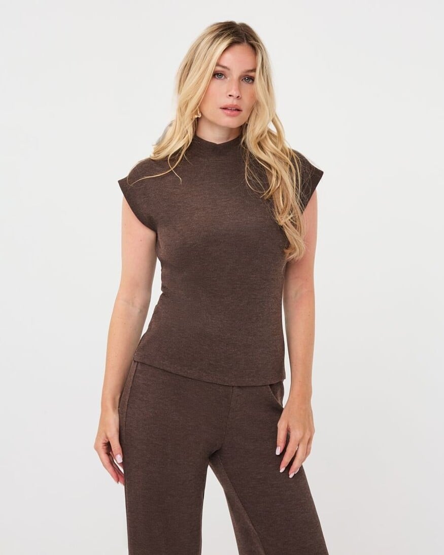 Esqualo Kyler Slvless Mockneck