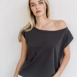Brunette The Label Off The Shoulder Tee