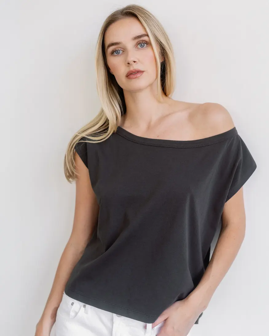 Brunette The Label Off The Shoulder Tee