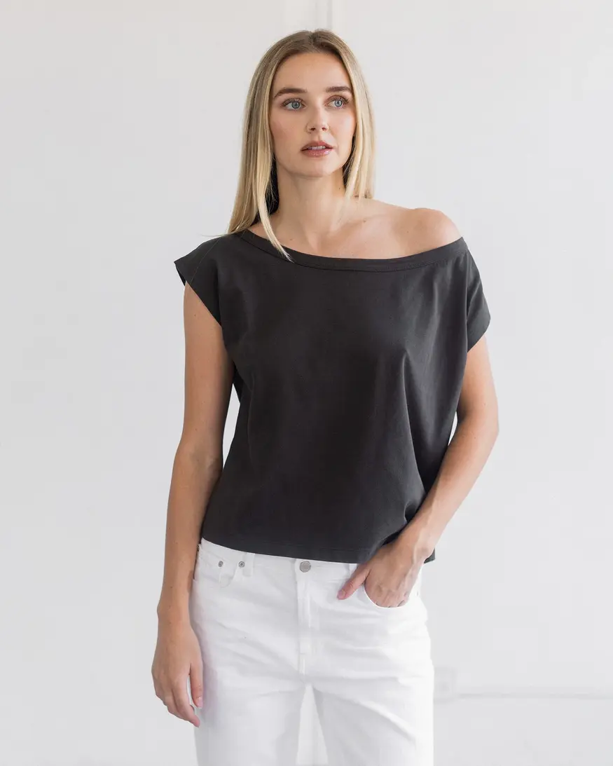 Brunette The Label Off The Shoulder Tee