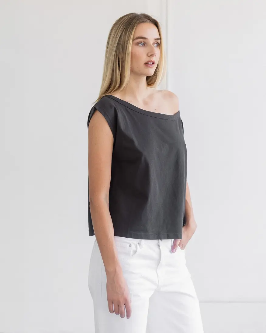 Brunette The Label Off The Shoulder Tee
