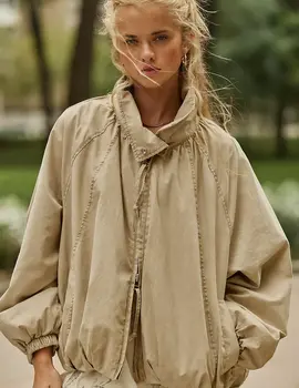 Free People Chelsea Funnel Neck Jacket