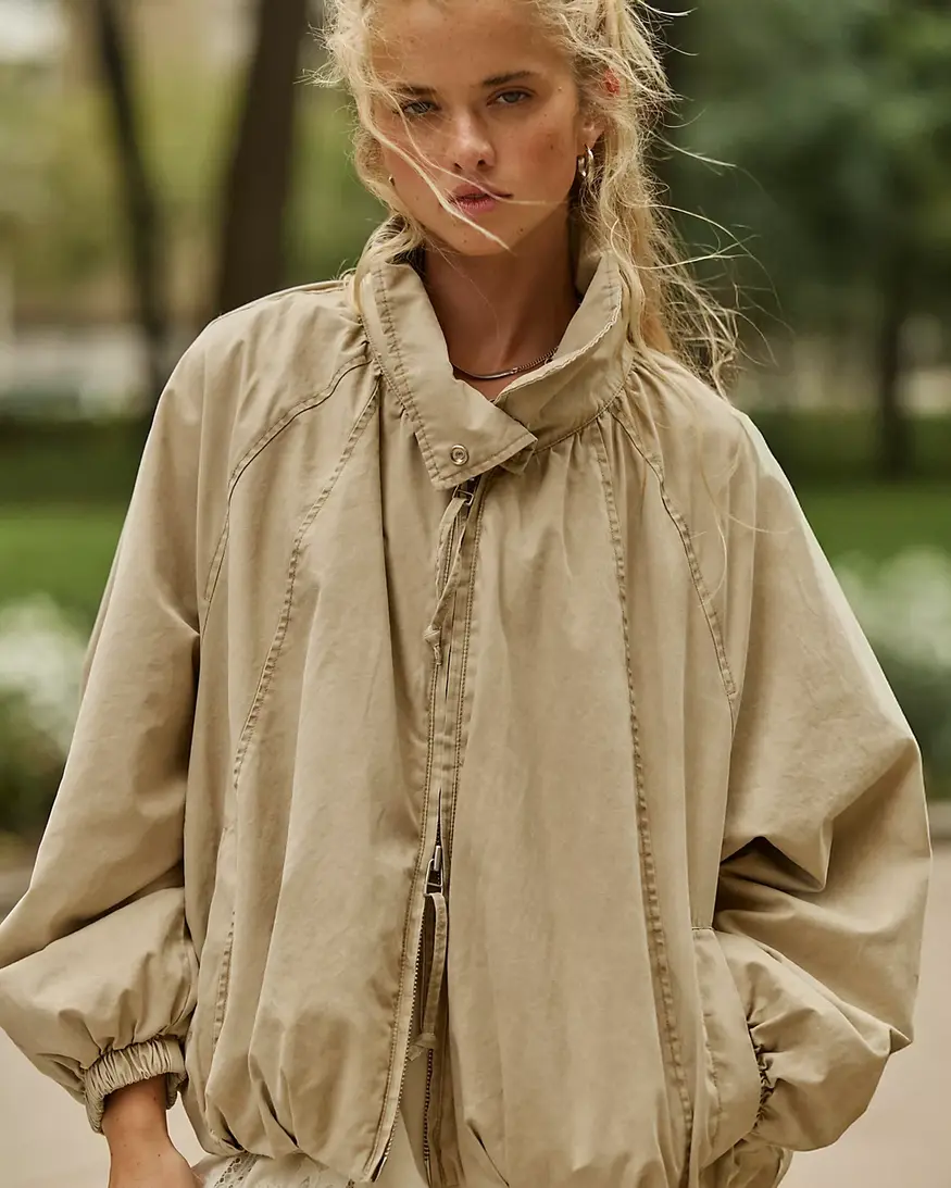 Free People Chelsea Funnel Neck Jacket