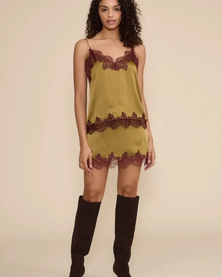 Lucy Paris Vanessa Satin Lace Cami