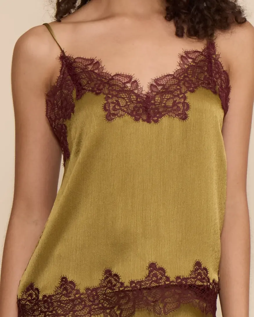 Lucy Paris Vanessa Satin Lace Cami