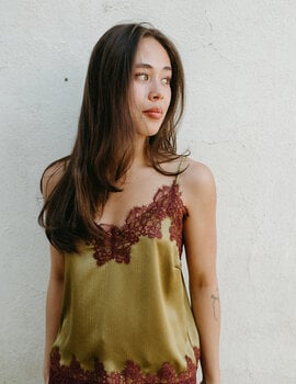 Lucy Paris Vanessa Satin Lace Cami