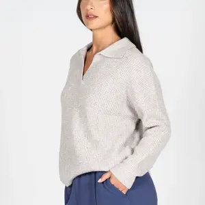 Cest Moi Waffle Knit Oversize Polo