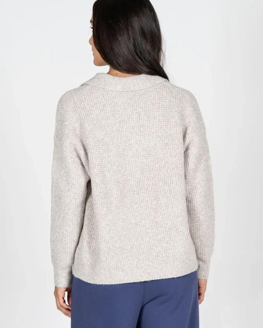 Cest Moi Waffle Knit Oversize Polo