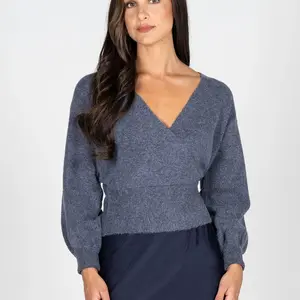 Cest Moi L/S Wrap Knit Sweater