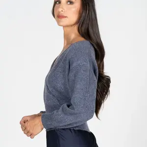 Cest Moi L/S Wrap Knit Sweater