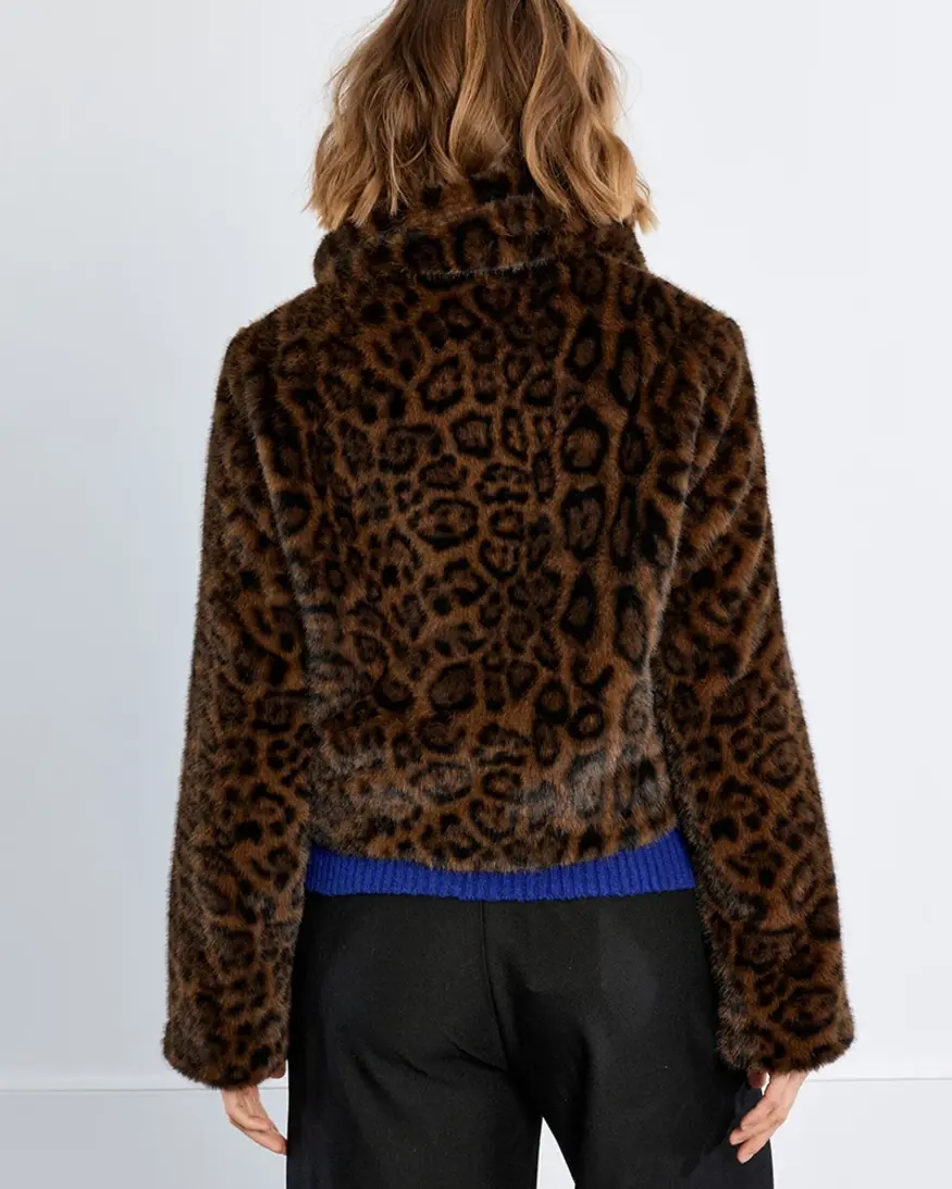 Molly Bracken Auriela Leopard FF Jacket