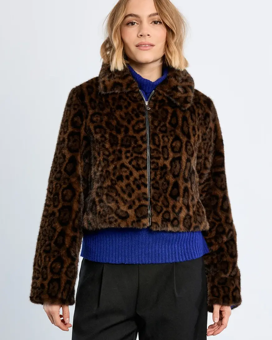 Molly Bracken Auriela Leopard FF Jacket