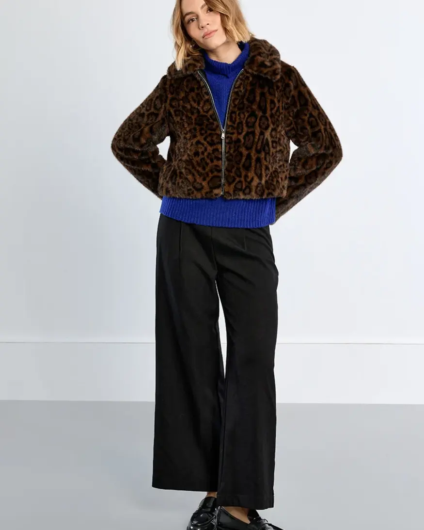 Molly Bracken Auriela Leopard FF Jacket