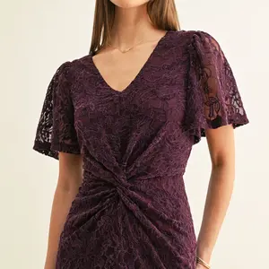 Adelyn Rae Olivia Twist Front Midi