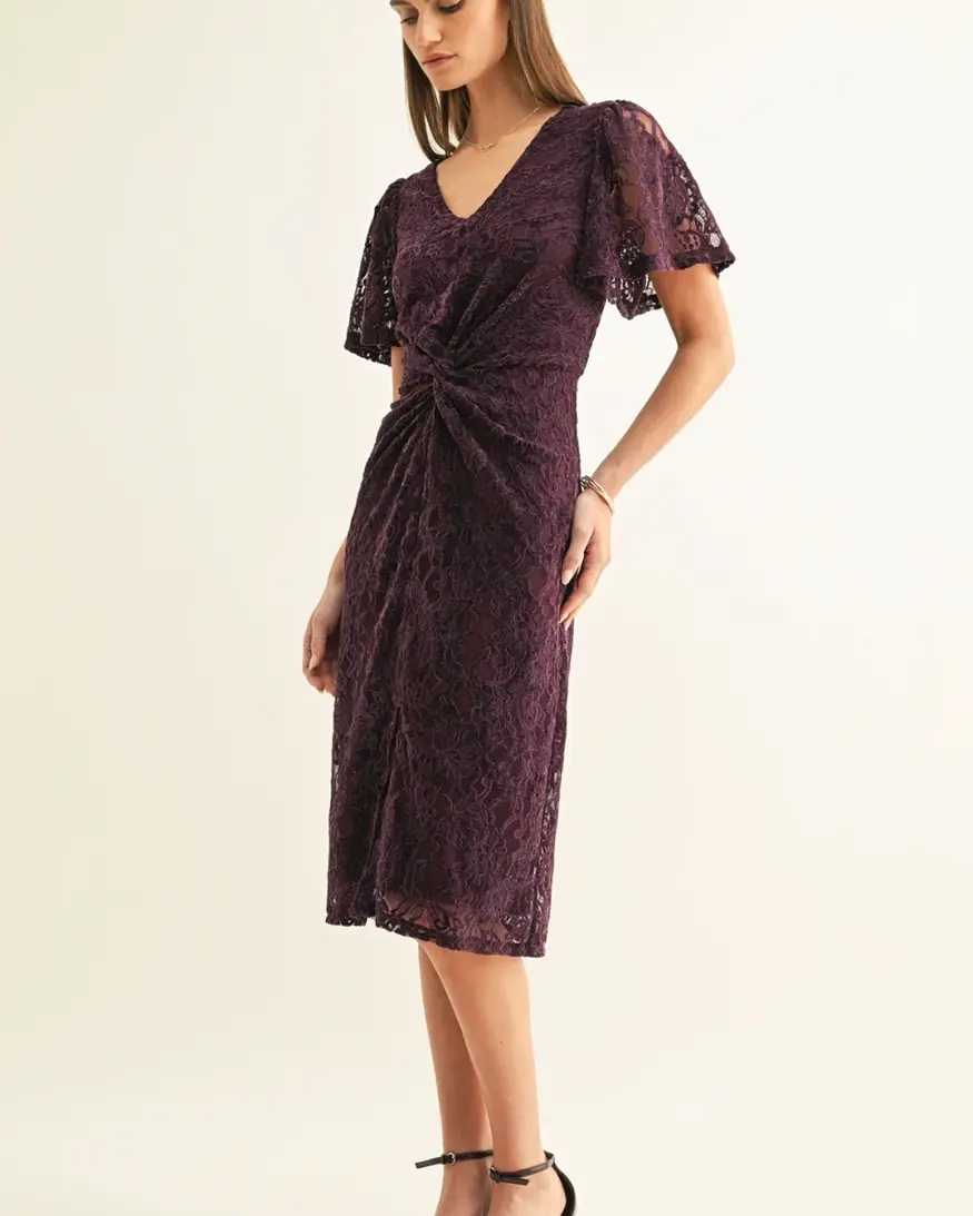 Adelyn Rae Olivia Twist Front Midi