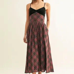 Adelyn Rae Amelia Contrast Pleat Midi