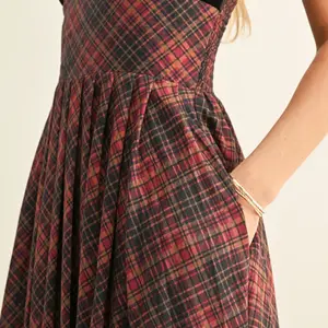 Adelyn Rae Amelia Contrast Pleat Midi