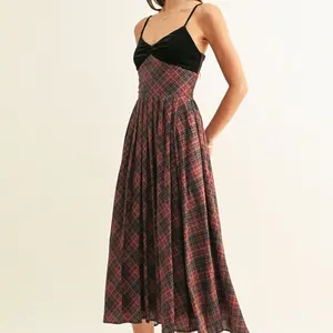 Adelyn Rae Amelia Contrast Pleat Midi