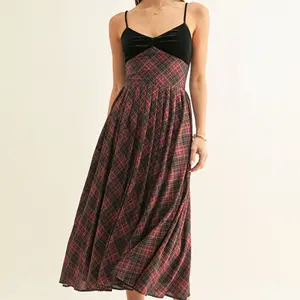 Adelyn Rae Amelia Contrast Pleat Midi
