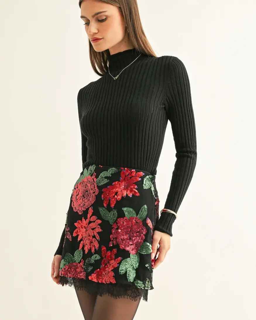 Adelyn Rae Brynlee Sequin Mini Skirt