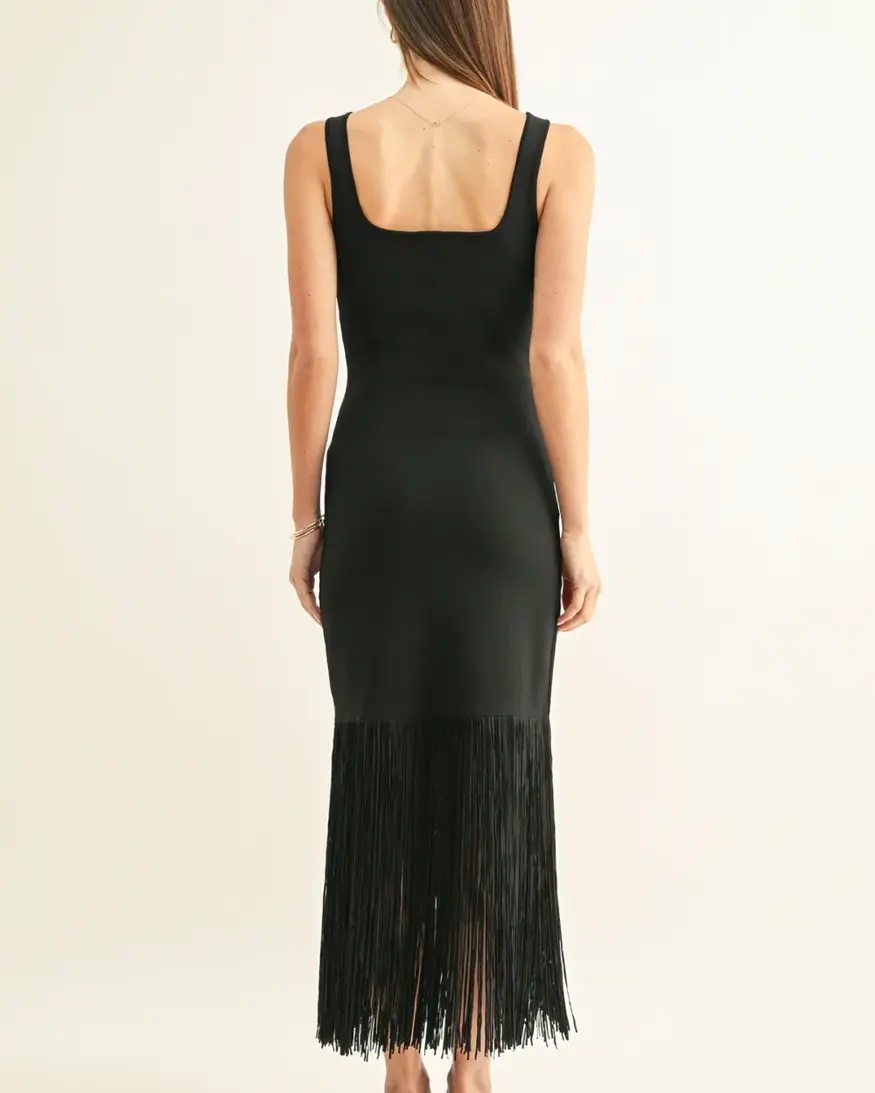 Adelyn Rae Armani Sparkle Fringe Maxi