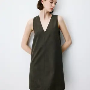 Grace & Mila Anaya Suede V-Neck Mini